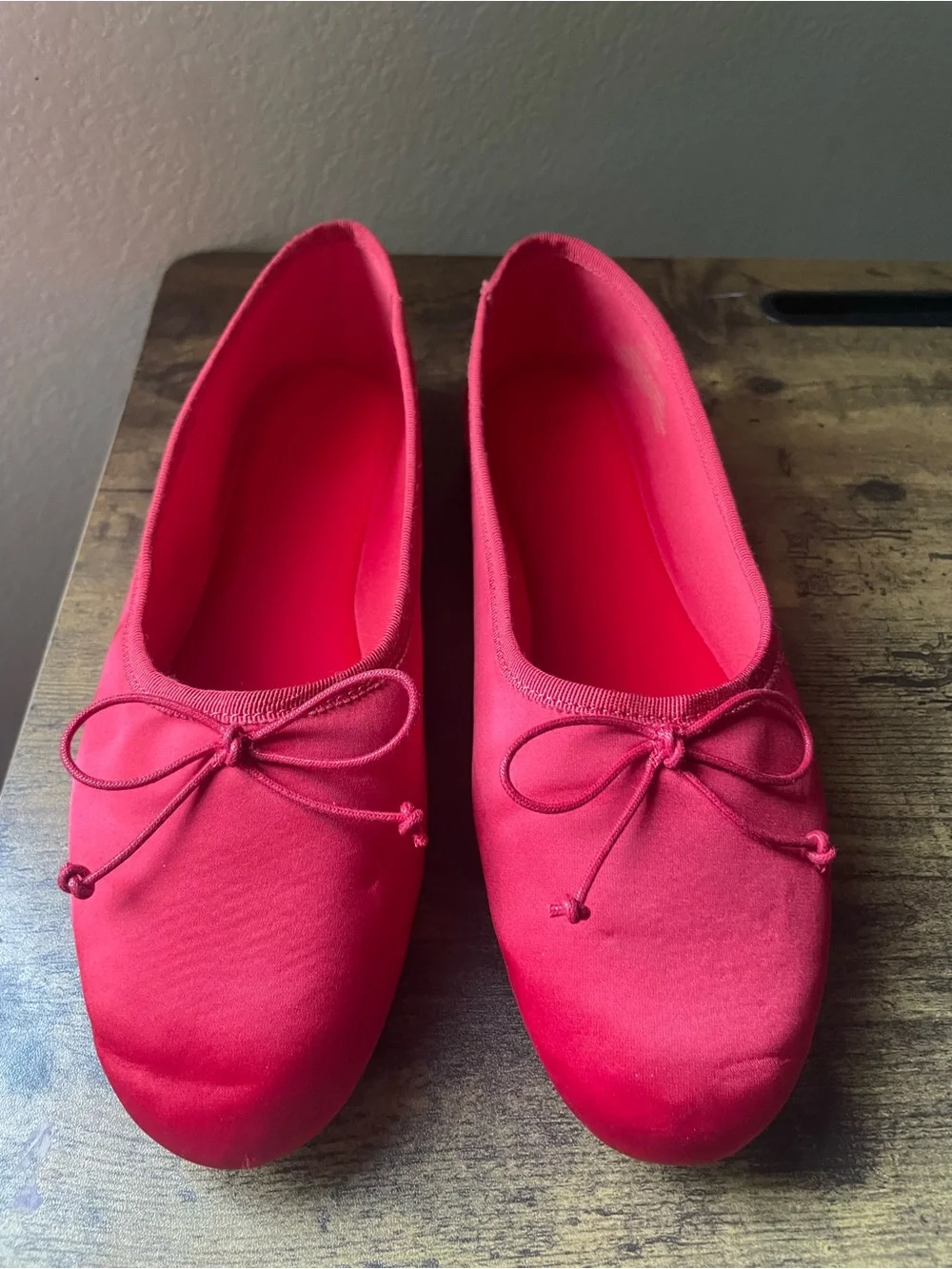 H&M Bright Red Ballet Flats with Bow